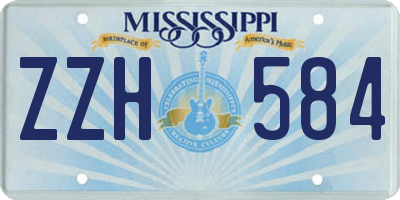 MS license plate ZZH584