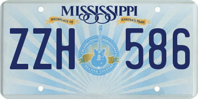 MS license plate ZZH586