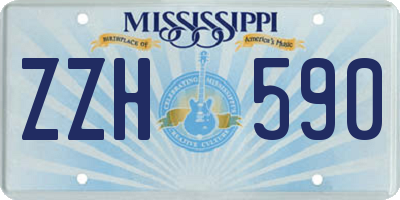 MS license plate ZZH590