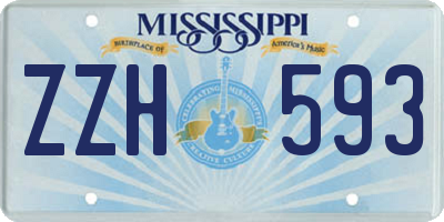 MS license plate ZZH593