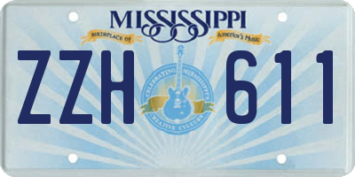 MS license plate ZZH611