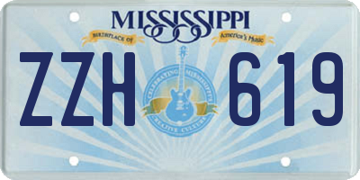 MS license plate ZZH619
