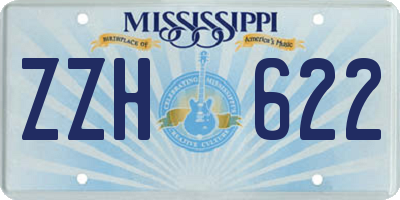 MS license plate ZZH622
