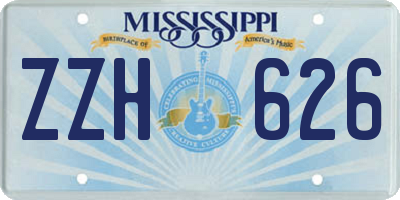 MS license plate ZZH626