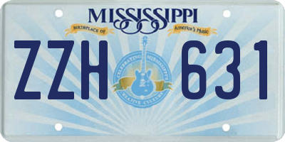 MS license plate ZZH631