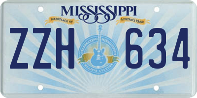 MS license plate ZZH634