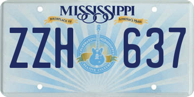 MS license plate ZZH637