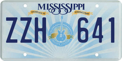 MS license plate ZZH641