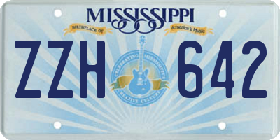 MS license plate ZZH642
