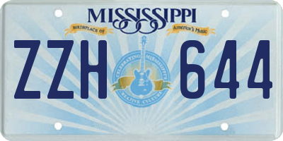 MS license plate ZZH644