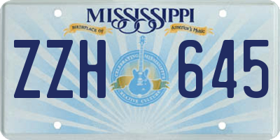 MS license plate ZZH645