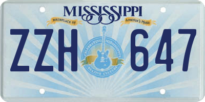 MS license plate ZZH647
