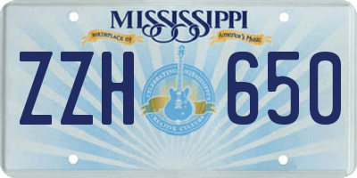 MS license plate ZZH650