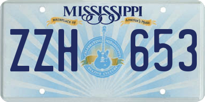 MS license plate ZZH653