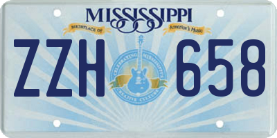MS license plate ZZH658