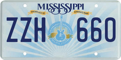 MS license plate ZZH660
