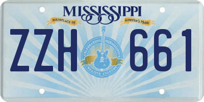 MS license plate ZZH661