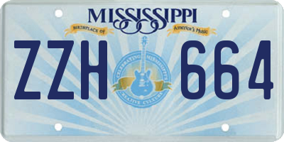 MS license plate ZZH664