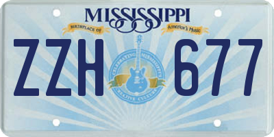 MS license plate ZZH677