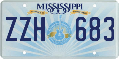 MS license plate ZZH683