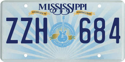 MS license plate ZZH684