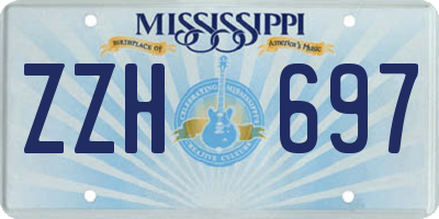 MS license plate ZZH697