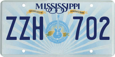 MS license plate ZZH702