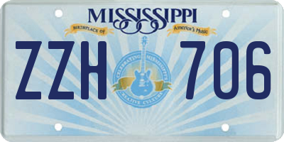 MS license plate ZZH706