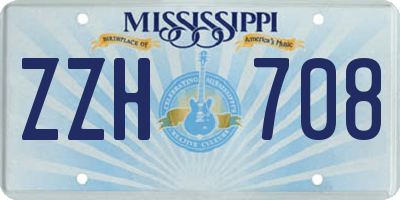 MS license plate ZZH708