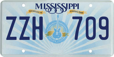 MS license plate ZZH709