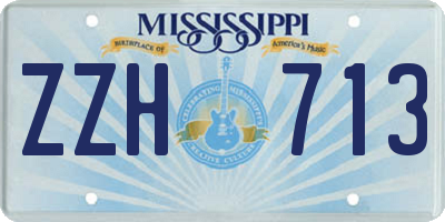 MS license plate ZZH713