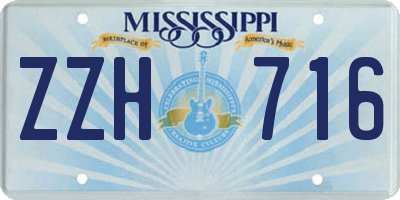 MS license plate ZZH716
