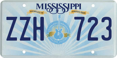 MS license plate ZZH723