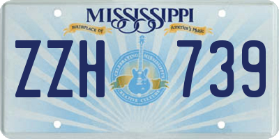 MS license plate ZZH739