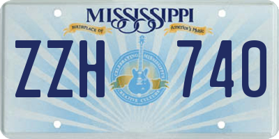 MS license plate ZZH740