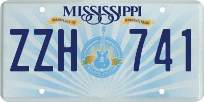 MS license plate ZZH741