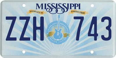 MS license plate ZZH743