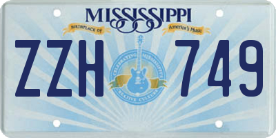MS license plate ZZH749