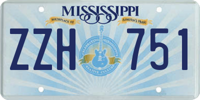 MS license plate ZZH751