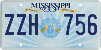 MS license plate ZZH756