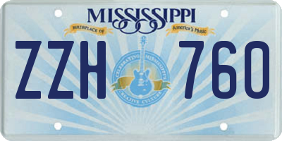 MS license plate ZZH760