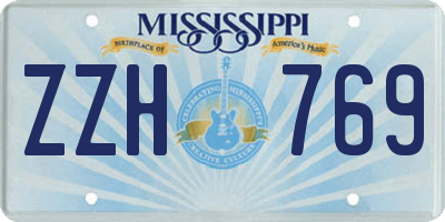 MS license plate ZZH769