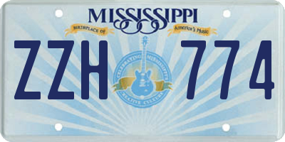 MS license plate ZZH774
