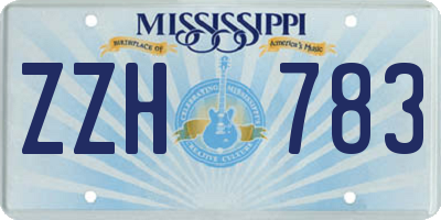 MS license plate ZZH783