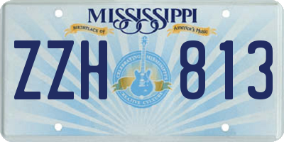 MS license plate ZZH813