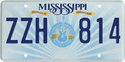 MS license plate ZZH814
