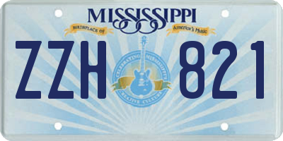 MS license plate ZZH821