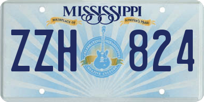 MS license plate ZZH824