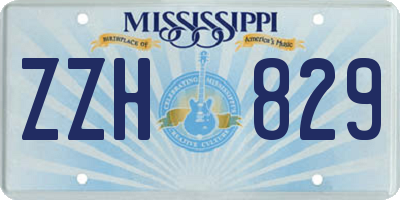 MS license plate ZZH829