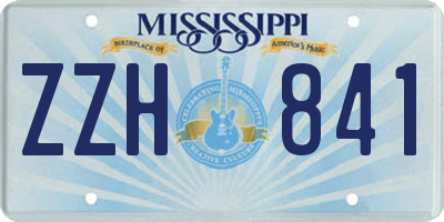 MS license plate ZZH841